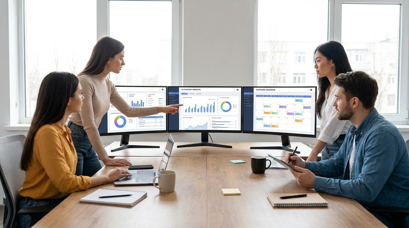 AI-powered digital marketing system diagram
