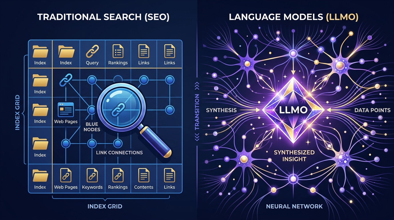 LLMO vs SEO comparison chart